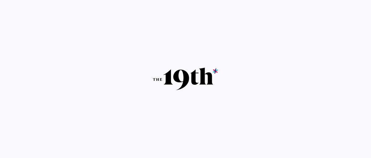 The 19th logo centered on a plain light purple background, with black text and a small asterisk element.